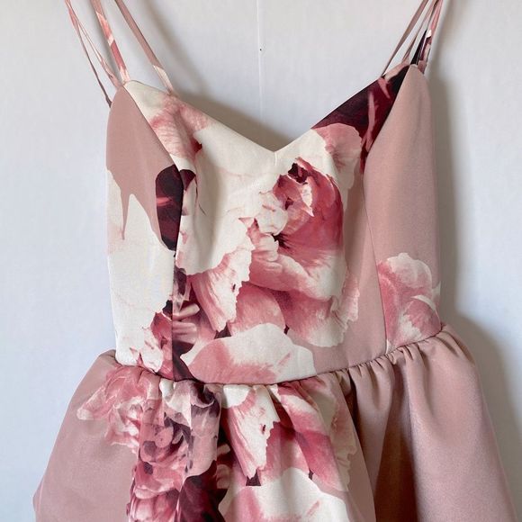 ☀️KEEPSAKE THE LABEL Last Dance Pink Peplum Floral Mini Dress - Picture 4 of 8